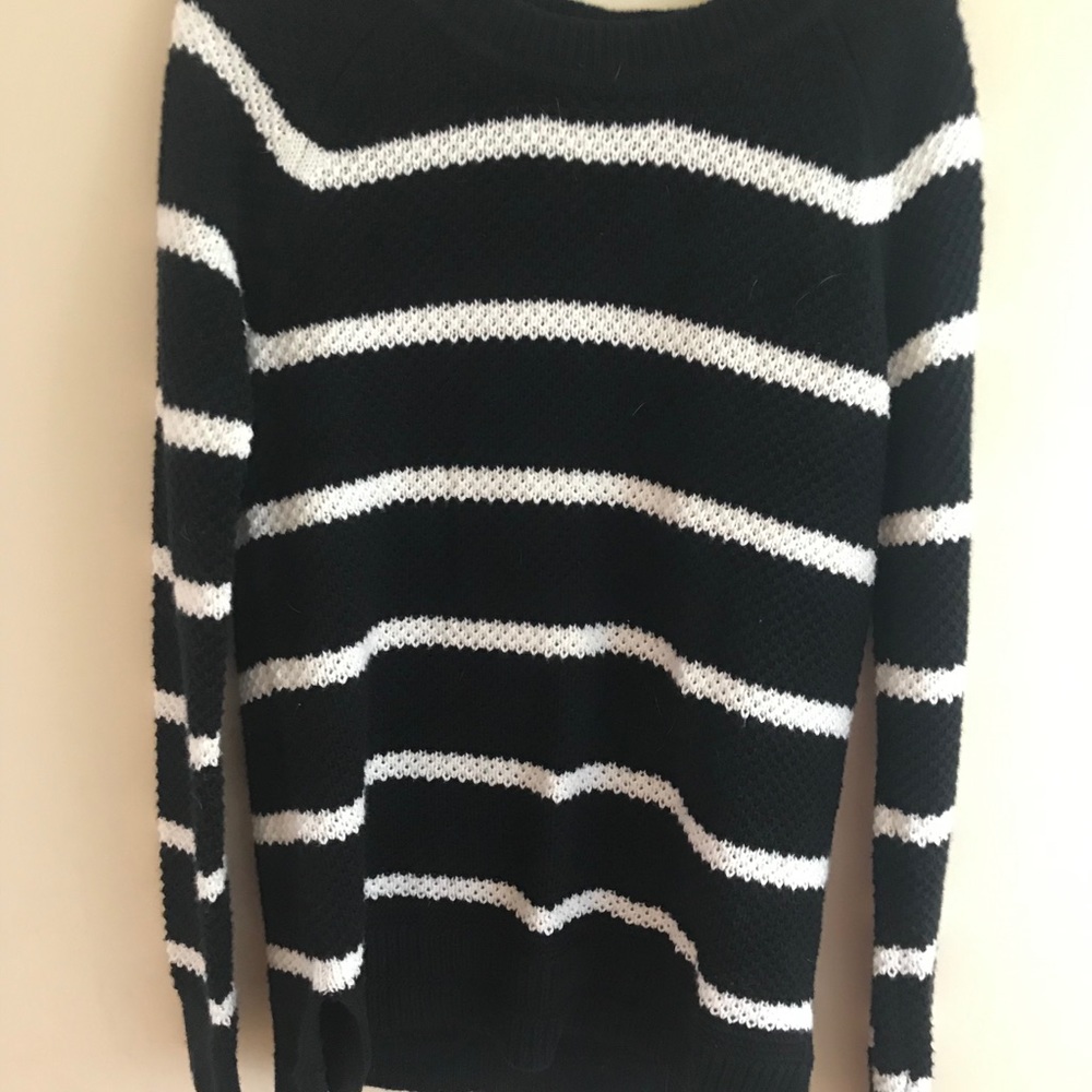 Black and white striped sweater